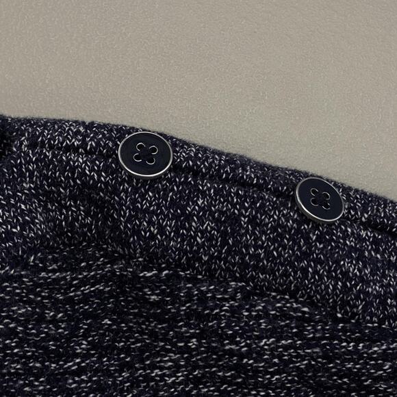 Talbots Sweater Womens 2X Petite Blue Marled Button Shoulder Boat Neck 2XP - Picture 10 of 11